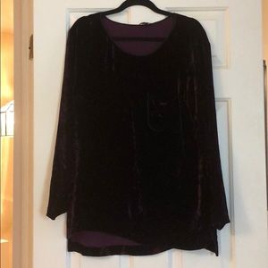 Purple velvet top